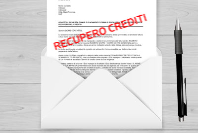 invia raccomandate per recupero crediti
